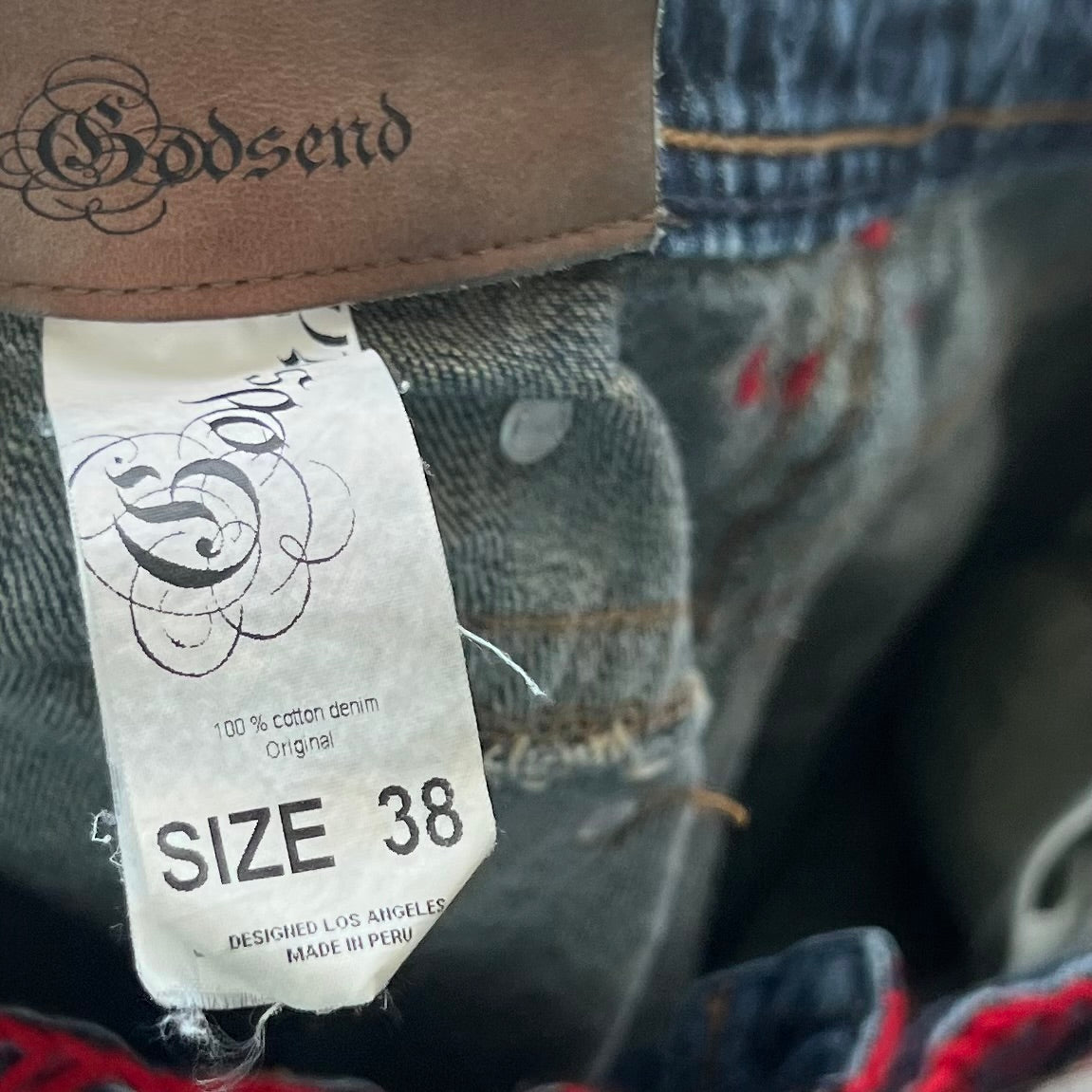 godsend red stitch jeans