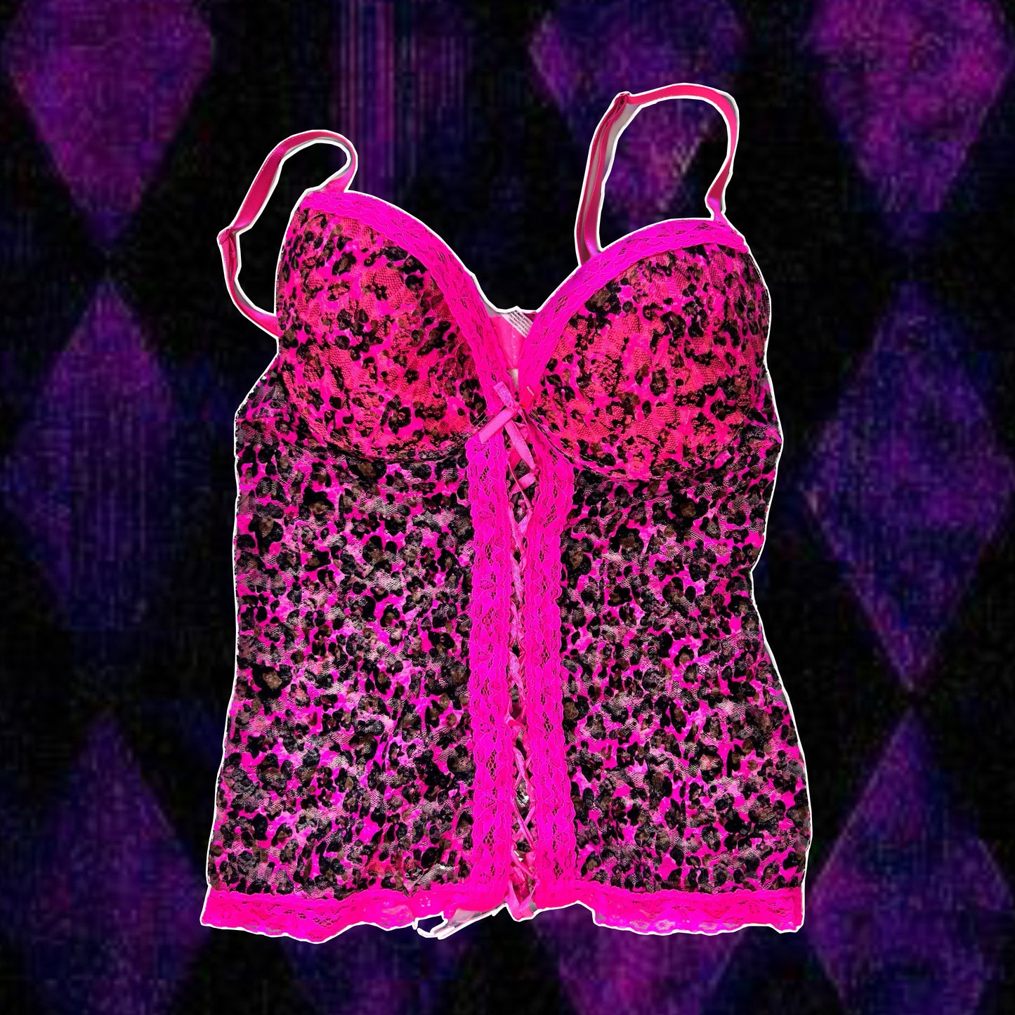 scene cheetah corset lingerie