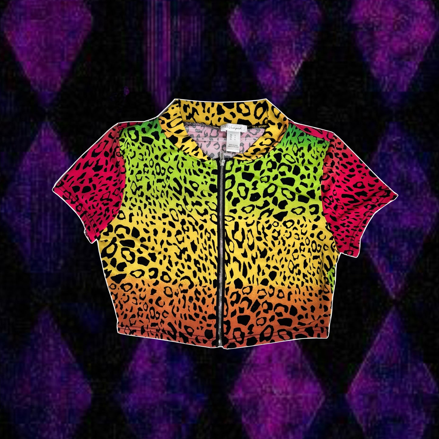 scene cheetah neon crop