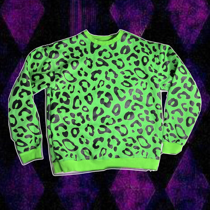 neon leopard sweater