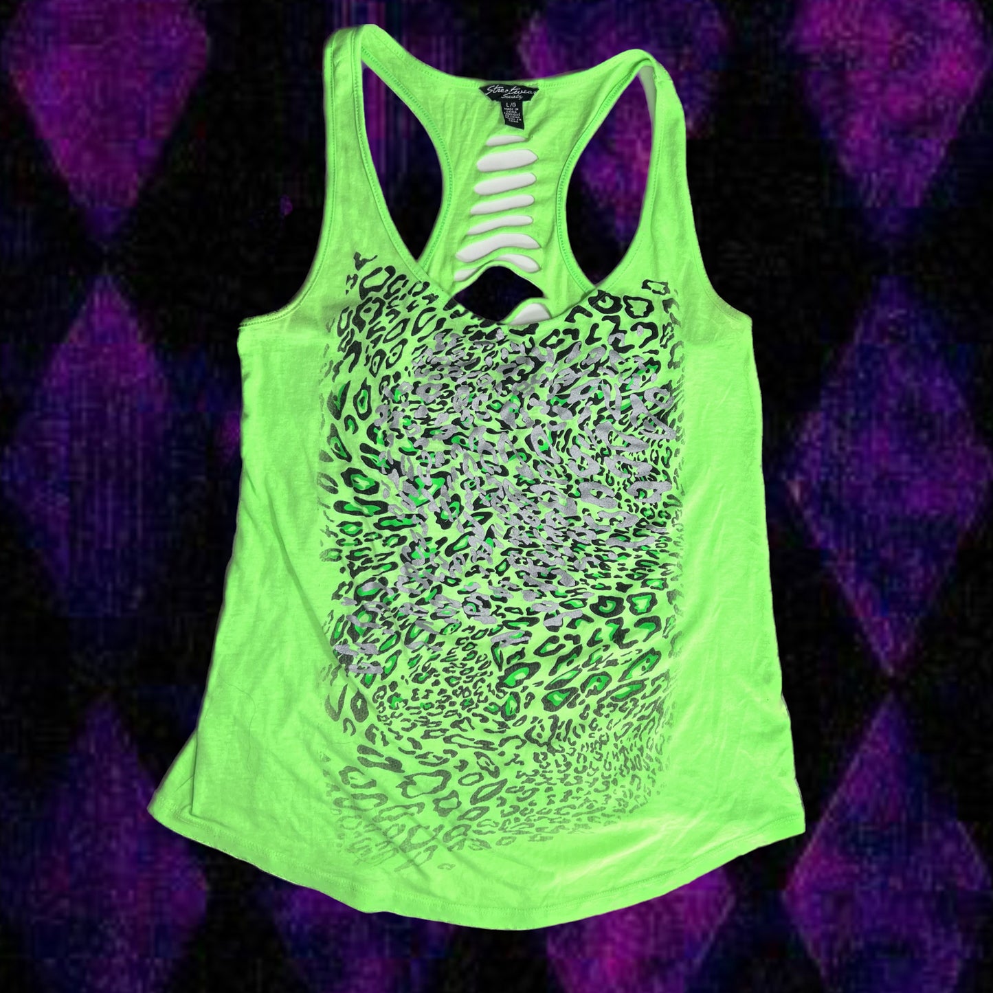 neon scene leopard cutout