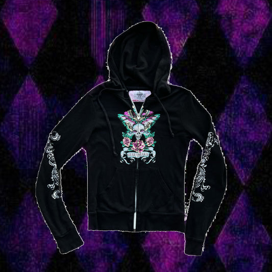 candy skull zip up