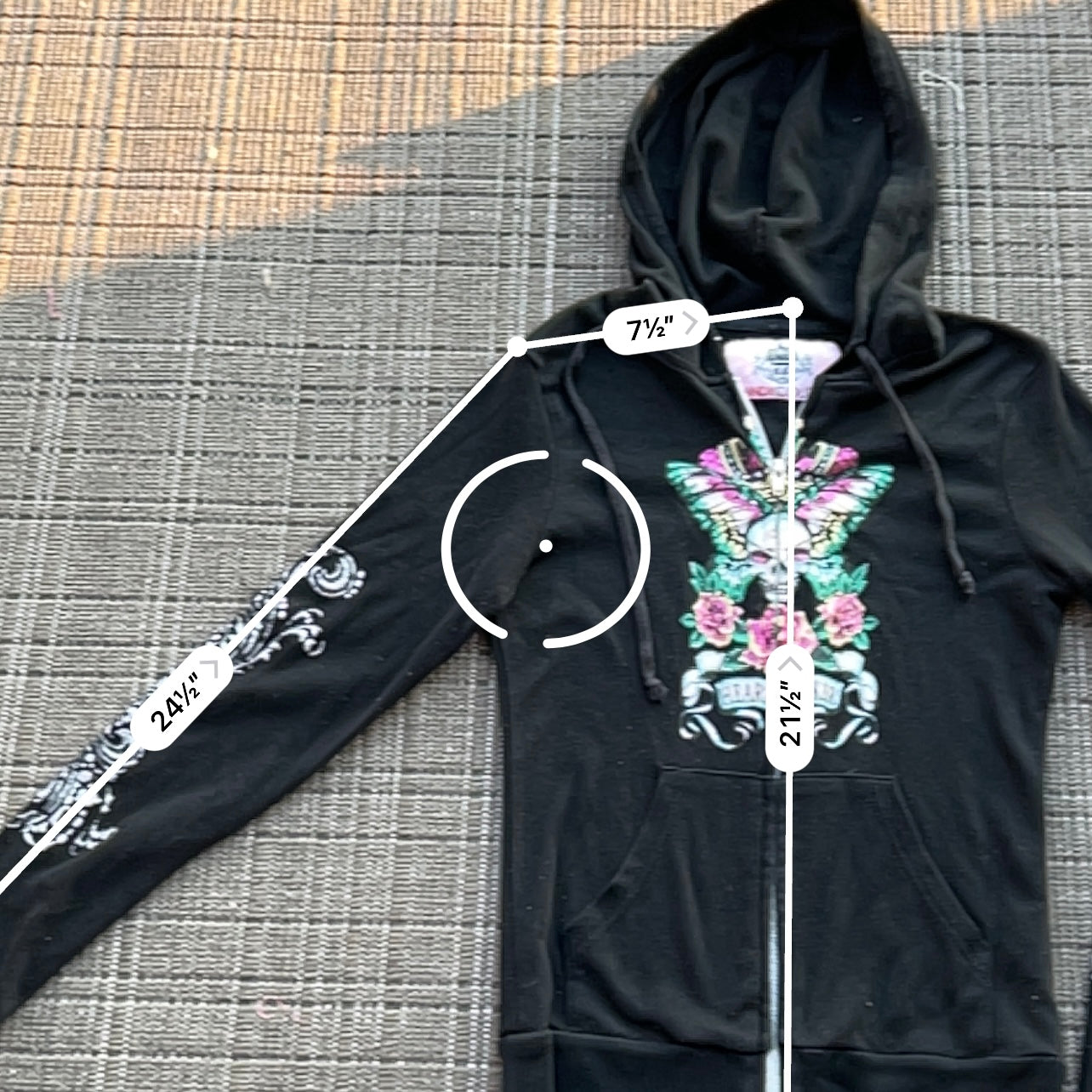 candy skull zip up