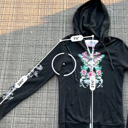 candy skull zip up