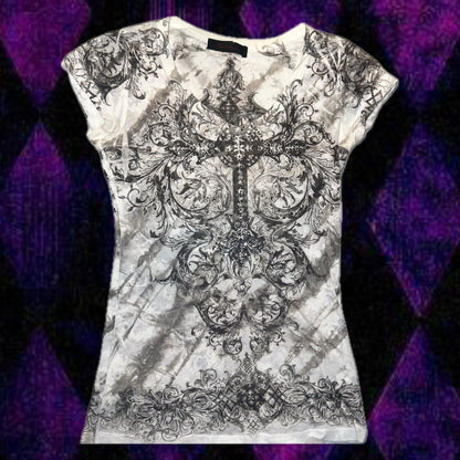 edgy cross shirt