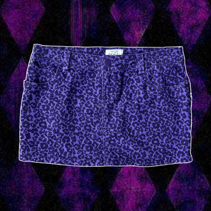 scene cheetah mini skirt