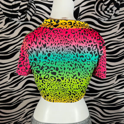 scene cheetah neon crop